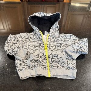 Gray Skull Pattern Kids jacket
